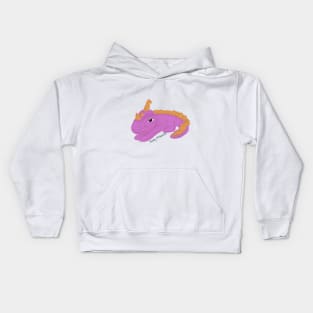 Pattrick the pink Dino - The Scaly Friend's Collection Artwort By TheBlinkinBean Kids Hoodie